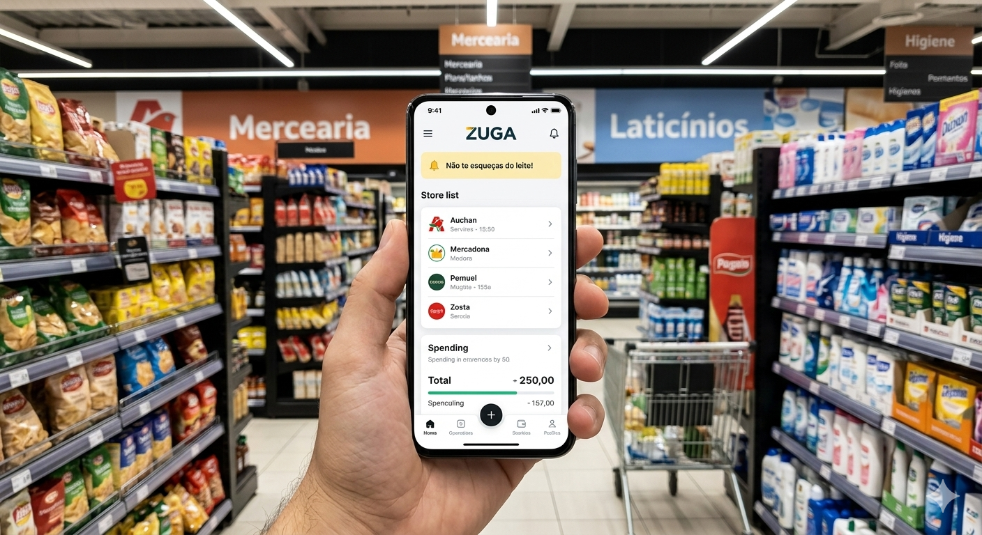 ZUGA App no Supermercado